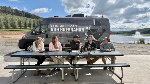 Pictured left to right: Julie Bancroft, Andrea Heller, Rep. Bresnahan, Logan Brace, and Jerry Mancelli.